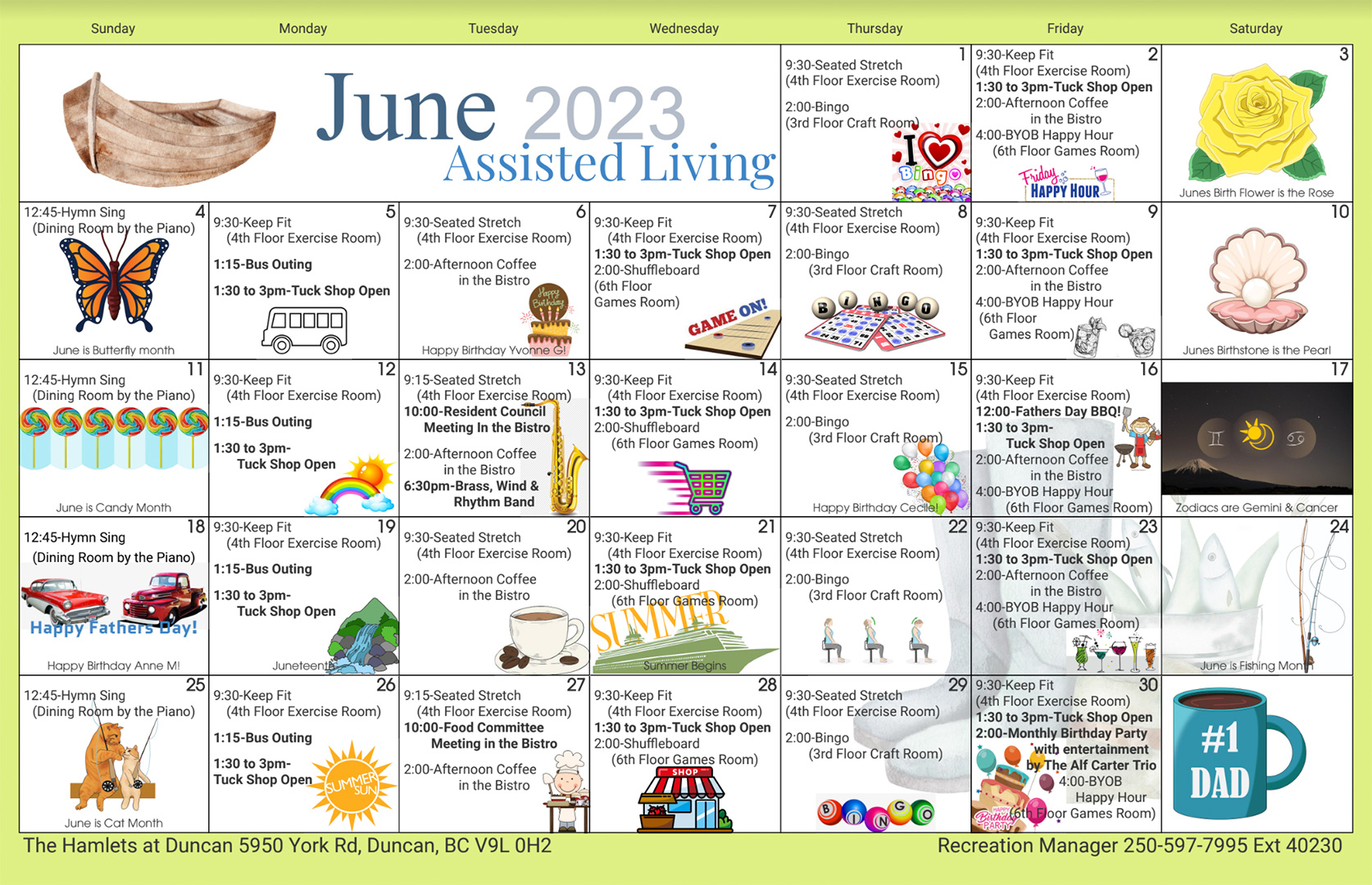Duncan 2023 Assisted Living Calendar